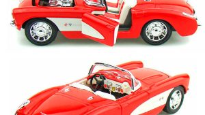 Welly 1957 Chevrolet Corvette Sport Car Diecast Metal Model Araba Hobi Oyuncak koleksiyon hediye hayran models classic